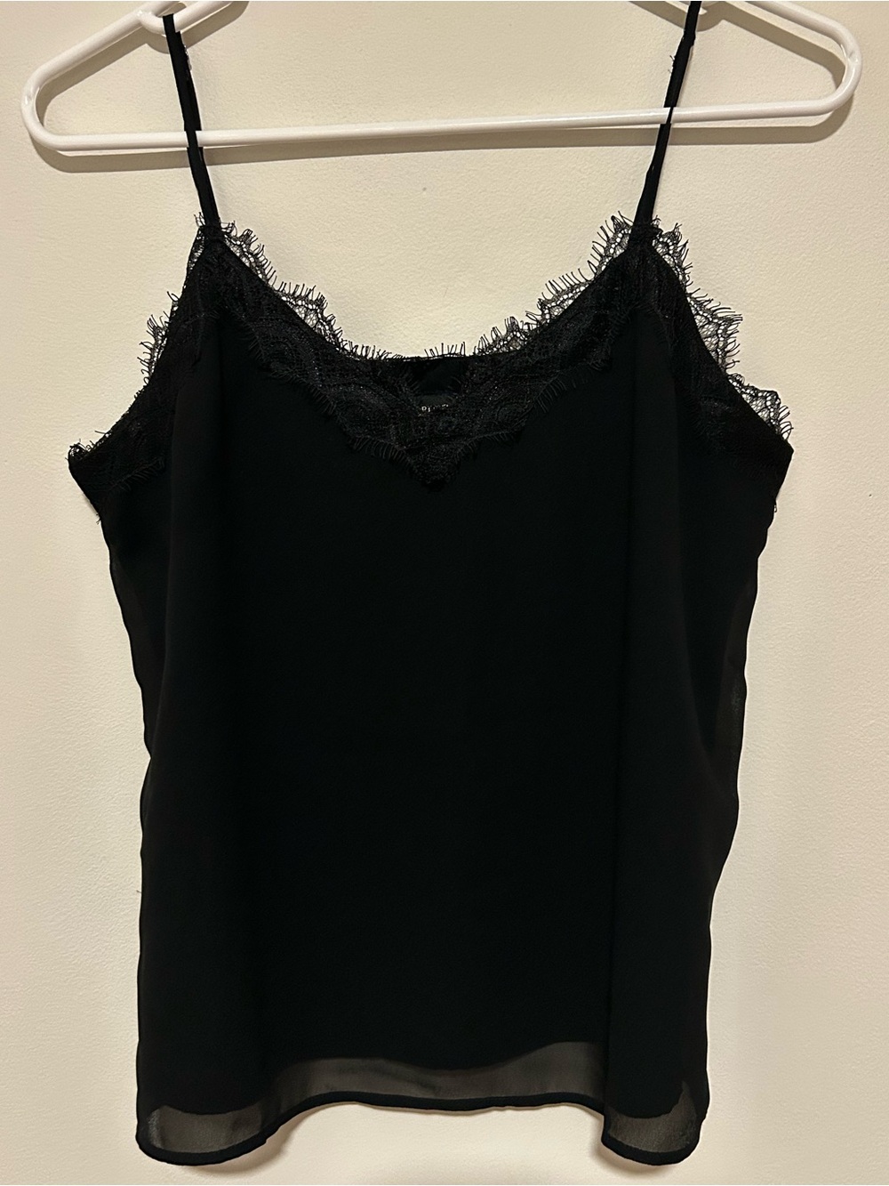 Banana Republic Black Lace Trim Satin feel Camisole
